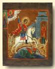 Saint George and the Dragon - exhibited at the Temple Gallery, specialists in Russian icons