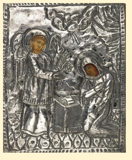 Annunciation - exhibited at the Temple Gallery, specialists in Russian icons